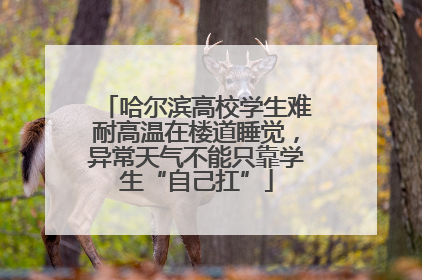 哈尔滨高校学生难耐高温在楼道睡觉，异常天气不能只靠学生“自己扛”