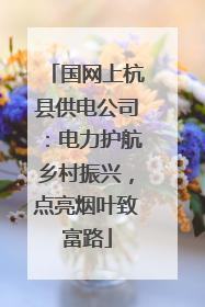 国网上杭县供电公司：电力护航乡村振兴，点亮烟叶致富路