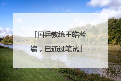 国乒教练王皓考编，已通过笔试