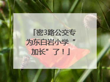 密3路公交专为东白岩小学“加长”了！