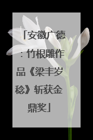 安徽广德：竹根雕作品《梁丰岁稔》斩获金鼎奖