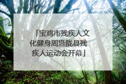 宝鸡市残疾人文化健身周暨陇县残疾人运动会开幕