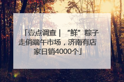 壹点调查｜“鲜”粽子走俏端午市场，济南有店家日销4000个