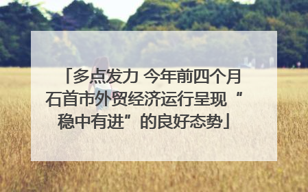 多点发力 今年前四个月石首市外贸经济运行呈现“稳中有进”的良好态势