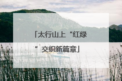 太行山上“红绿”交织新篇章