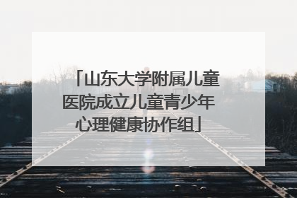 山东大学附属儿童医院成立儿童青少年心理健康协作组
