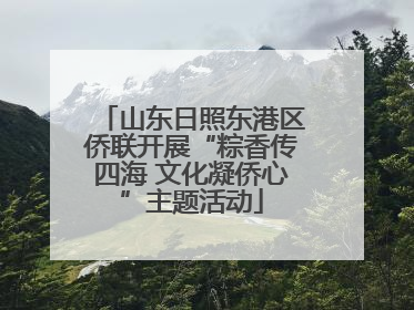 山东日照东港区侨联开展“粽香传四海 文化凝侨心”主题活动