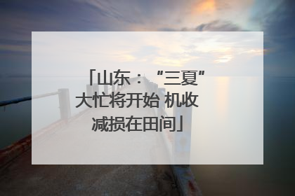 山东：“三夏”大忙将开始 机收减损在田间