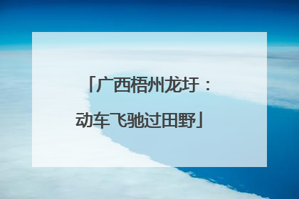 广西梧州龙圩：动车飞驰过田野