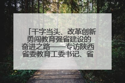 干字当头、改革创新 勇闯教育强省建设的奋进之路——专访陕西省委教育工委书记、省教育厅厅长王树声