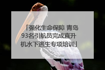 强化生命保障 青岛93名引航员完成直升机水下逃生专项培训