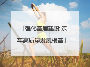 强化基层建设 筑牢高质量发展根基