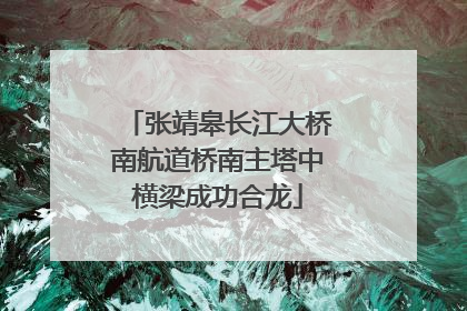 张靖皋长江大桥南航道桥南主塔中横梁成功合龙