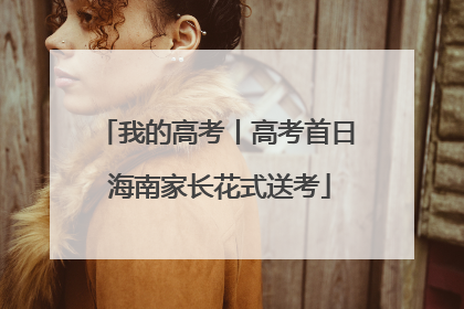 我的高考丨高考首日 海南家长花式送考