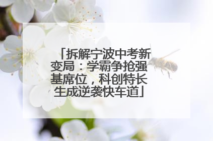 拆解宁波中考新变局：学霸争抢强基席位，科创特长生成逆袭快车道