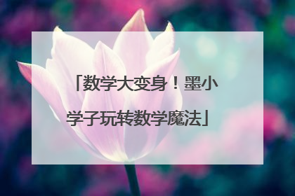 数学大变身！墨小学子玩转数学魔法