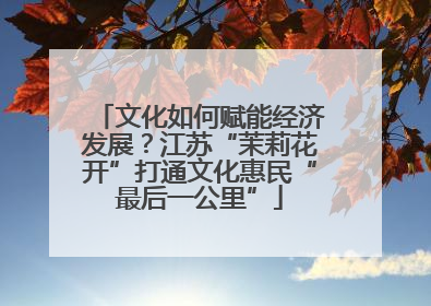 文化如何赋能经济发展？江苏“茉莉花开”打通文化惠民“最后一公里”