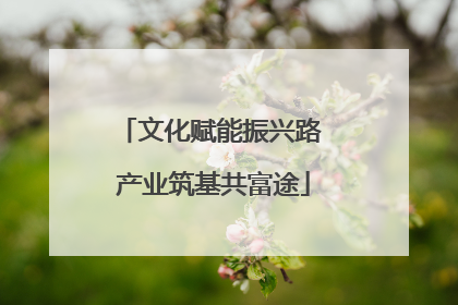 文化赋能振兴路 产业筑基共富途