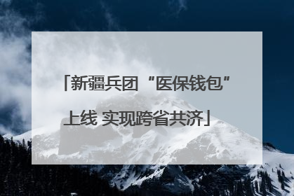 新疆兵团“医保钱包”上线 实现跨省共济
