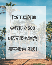 新工具落地！央行设立5000亿元服务消费与养老再贷款