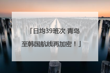 日均39班次 青岛至韩国航线再加密！