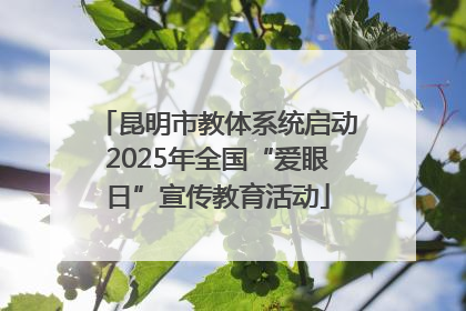 昆明市教体系统启动2025年全国“爱眼日”宣传教育活动