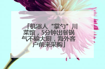 机器人“掌勺”川菜馆，5分钟出餐锅气不输大厨，海外客户前来采购