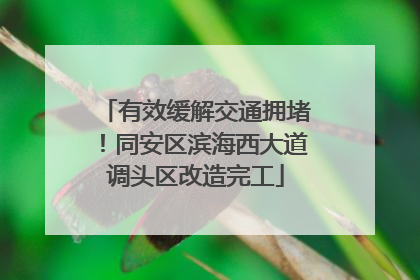 有效缓解交通拥堵！同安区滨海西大道调头区改造完工