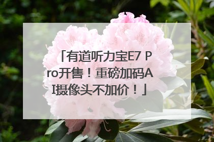 有道听力宝E7 Pro开售！重磅加码AI摄像头不加价！
