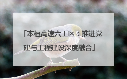 本桓高速六工区：推进党建与工程建设深度融合