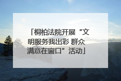 桐柏法院开展“文明服务我出彩 群众满意在窗口”活动