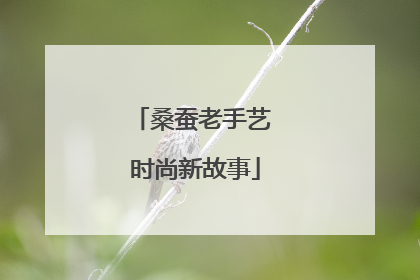 桑蚕老手艺 时尚新故事