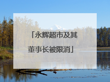 永辉超市及其董事长被限消