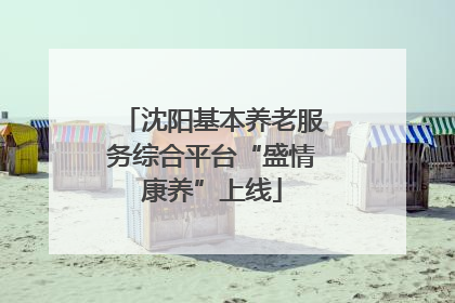 沈阳基本养老服务综合平台“盛情康养”上线