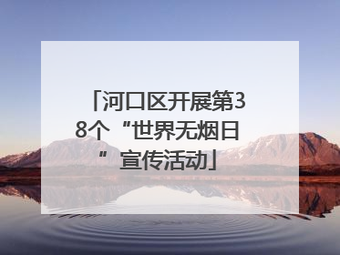 河口区开展第38个“世界无烟日”宣传活动