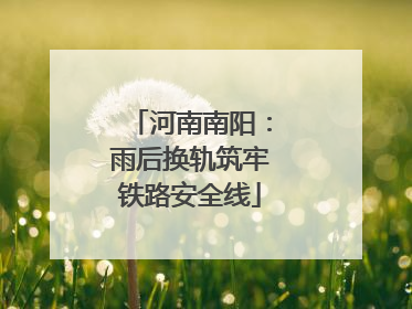 河南南阳：雨后换轨筑牢铁路安全线