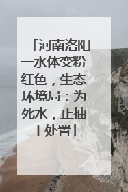 河南洛阳一水体变粉红色，生态环境局：为死水，正抽干处置