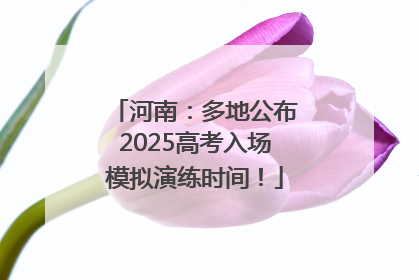 河南：多地公布2025高考入场模拟演练时间！
