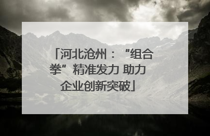 河北沧州：“组合拳”精准发力 助力企业创新突破