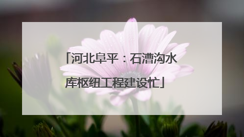 河北阜平：石漕沟水库枢纽工程建设忙