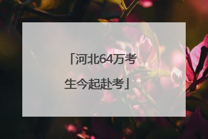 河北64万考生今起赴考