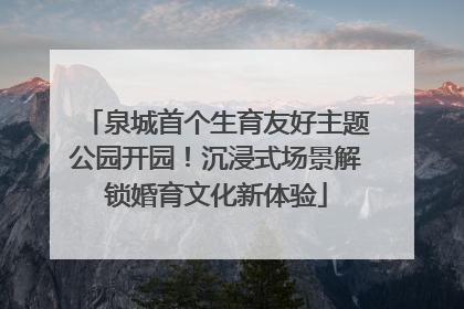 泉城首个生育友好主题公园开园！沉浸式场景解锁婚育文化新体验