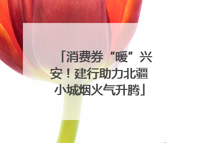 消费券“暖”兴安！建行助力北疆小城烟火气升腾
