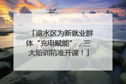 渝水区为新就业群体“充电赋能”，三大培训精准开课！