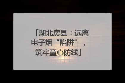湖北房县：远离电子烟“陷阱”，筑牢童心防线