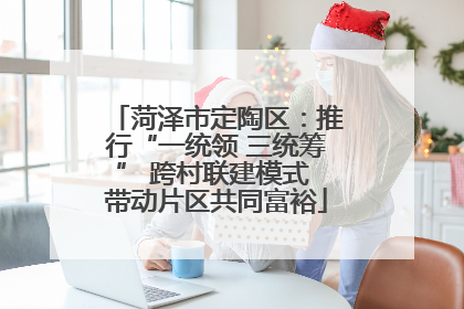 菏泽市定陶区：推行“一统领 三统筹” 跨村联建模式 带动片区共同富裕