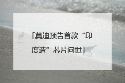 莫迪预告首款“印度造”芯片问世