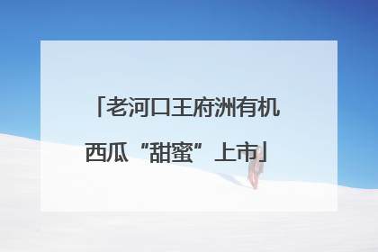 老河口王府洲有机西瓜“甜蜜”上市