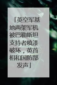 英空军基地两架军机被巴勒斯坦支持者喷漆破坏，英首相和国防部发声