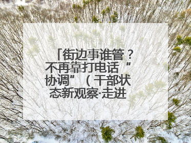 街边事谁管？不再靠打电话“协调”（干部状态新观察·走进一线探作风）